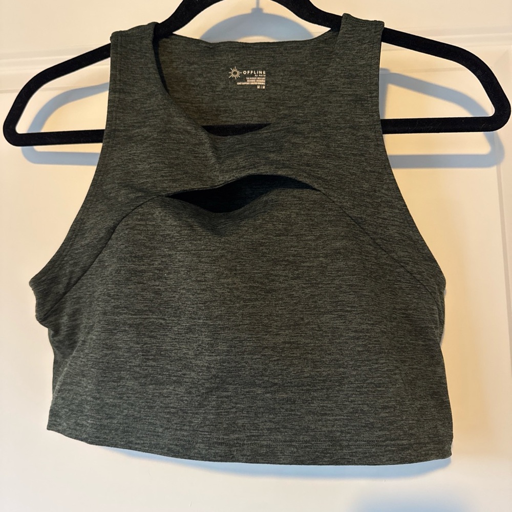 Aerie Dark Gray Crop Top
